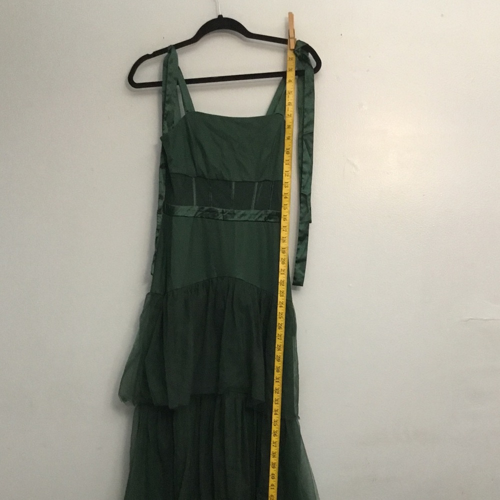 Lulu's Deep Green Layered Maxi Dress - Picture 11 of 12